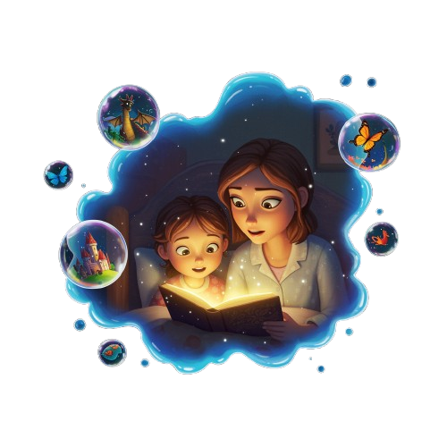 Children's storybook cover showing magical characters and illustrations created with StoryPic AI